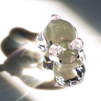 HDCRYSTALGIFTS 2.8inch Crystal Hippo Figurines Collectibles Gift for Women Art Glass Hippopotamus Statue Animal Paperweight Ornament for Table Home Decoration