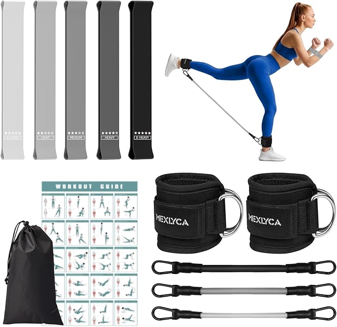 Resistance Bands Set – Resistance Band and Adjustable Ankle Exercise Bands with Cuffs Great Equipment for Training