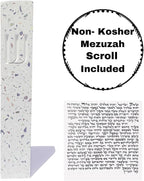 A&S Modern Stone Mezuzah Case Design, Mezuza Cover for Scroll Protection, Easy Peel and Stick Houswarming Gift and Home Blessing