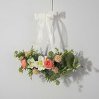 Artificial Floral Swag Front Door Swag Indoor Decorative Hanging Spring Wreath for Restaurant Birthday Holidays Apartment, JJ608