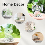 DUQGUHO Crystal Elephant Gifts for Women - Cute White Decor, Glass Figurine, Inspirational Gift for Mom - Home Animal Ornament Statue