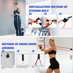 Resistance Bands Set for Men & Women - 4 Levels Exercise Band with Door Anchor, Pull Up Bands for Strength Training, Stretching, Powerlifting, Home Workouts