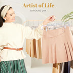 HOUSE DAY 100 Pack Skirt Hangers with Clips, Clear Plastic Pants Hangers with 2-Adjustable Clips，Non-Slip Clip Hanger for Pant, Skirts, Shorts, Bulk Retail Hanger