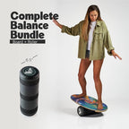 The Original Indo Board - Balance Board Trainer for Core Strength, Stability & Athletic Performance - Surfing, Skateboarding, Snowboarding, Yoga, Physical Therapy & More. Includes Board and Roller.