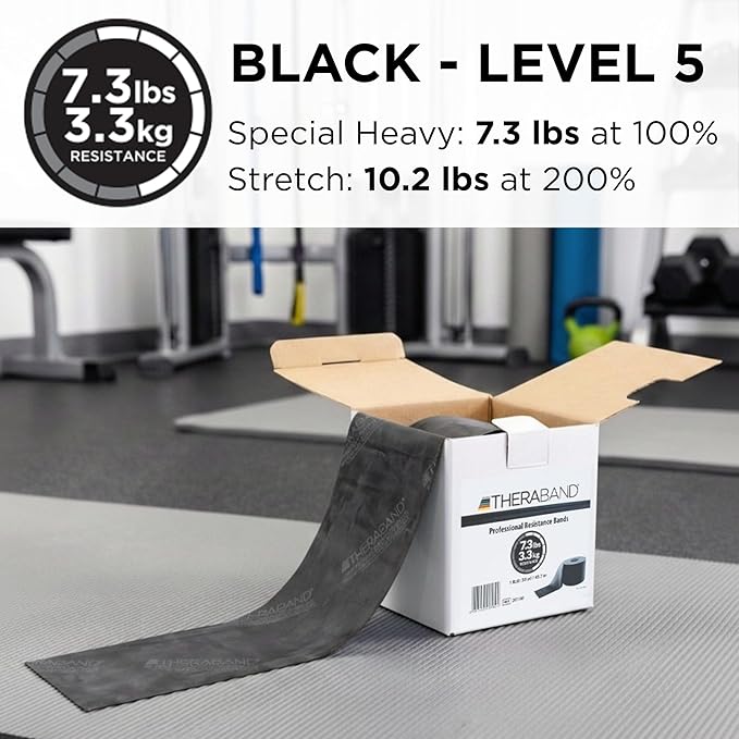 THERABAND Resistance Band, Special Heavy, 50-Yard Roll, Elastic Band for Exercise
