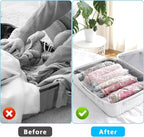 Small Compression Bags for Travel - 12 Pack Roll-Up Space Saver Bags | No Pump Needed, Hand Roll Design for Clothes, Travel Essentials & Home Storage Organizers