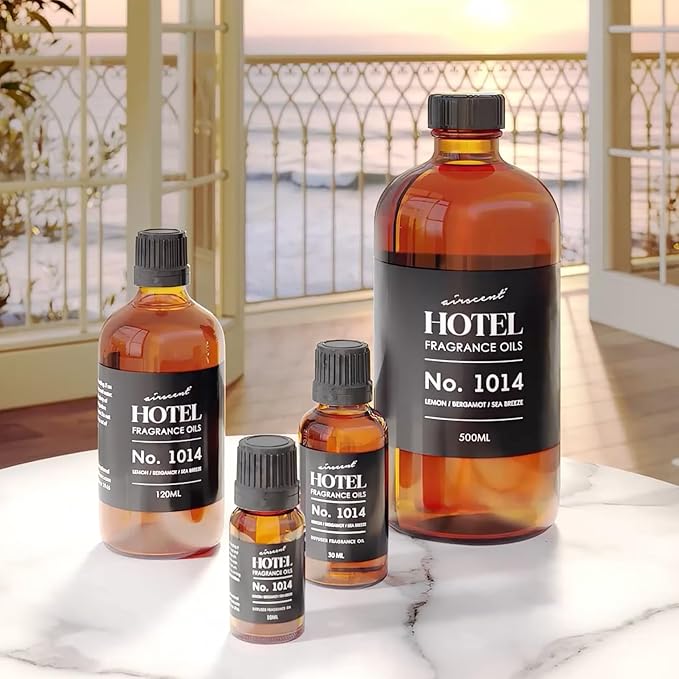 AirScent Hotel Diffuser Oil No. 1014 Inspired by The Iconic 5-Star Hotel Coastal Blend - Lemon Bergamot Sea Breeze - 30 mL Fragrance Oil for Ultrasonic and Waterless Diffusers and Crafting