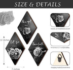 ZINYAZHE 3 Pcs Black White Rose Bathroom Wall Decor Black And White Decor Flower Wooden Inspirational Wall Art with Accept Let Go Have Faith Grey Sign for Living Room Bedroom(White Rose 12 x 7")
