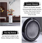 Ceramic Umbrella Stand Living Room Floor-Standing Freestanding Cane Chinese Umbrella Stand Multifunctional Painted Porcelain Vintage Ceramics Flower Vases for Home Office Entrance Indoor(D)