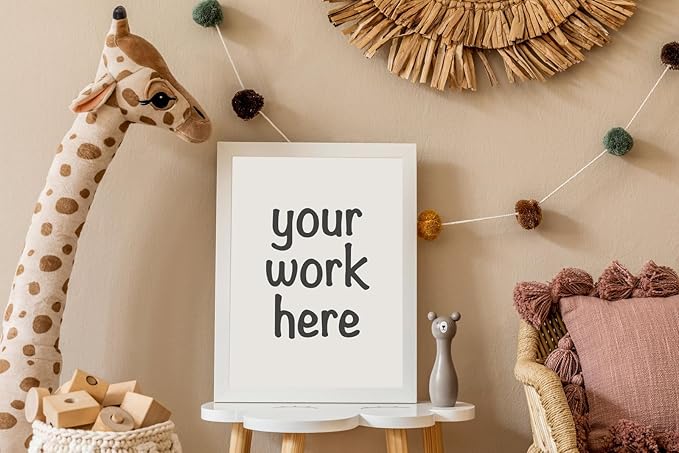KTKDE A1 Picture Frame Poster Frame23.4 x 33.1 inches Set of 3, White Woodgrain Poster Frame-Horizontal and Vertical Wall Hanging for Home, Exhibition, Caffe for best gifts