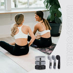 9 PCS Fabric Resistance Bands Set for Working Out, Non-Slip Exercise Booty Bands for Women & Men Leg and Glutes with Hair Ties and Tape Measure - for Home Gym Workout, Yoga, Pilates