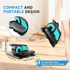 Under Desk Elliptical Machine, Leg Exerciser for Seniors Adults, Adjustable Speeds Elliptical Trainer with Remote, Quiet & Portable Mini Seated Pedal Exerciser for Home Office Use