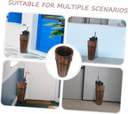 VALICLUD Capacity Wood Umbrella Holder Stand for Entryway Sturdy Wear Resistant Rack with Compact Design for Organizing Umbrellas and Walking Hall
