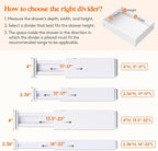 Lifewit 20 Pack 4" High Drawer Dividers 28-43.5cm/11-17" Adjustable Drawer Organizer for Clothes/Utensils, Expandable Drawer Separator in Dresser/Kitchen/Bedroom/Office Organization & Storage White