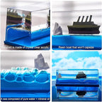 Unsinkable Titanic Cruise Ship in a Bottle, Cruise in Ocean Wave Desk Decor, Cool Mini Liquid Ship Best for Room Decoration, Desk Toy & Titanic Gifts (F)
