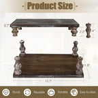 MAONAME Decorative Wooden Display Riser, Farmhouse Wood Pedestal Stand for Display, Rustic Vintage Brown Tray Riser for Kitchen, Home Table Decor, Short and Tall Footed