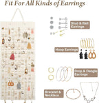 Extra Large Earring Organizer - Wall Mount Earring Holder for Up to 420 Pairs, Hanging Jewelry Organizer for Women & Girls