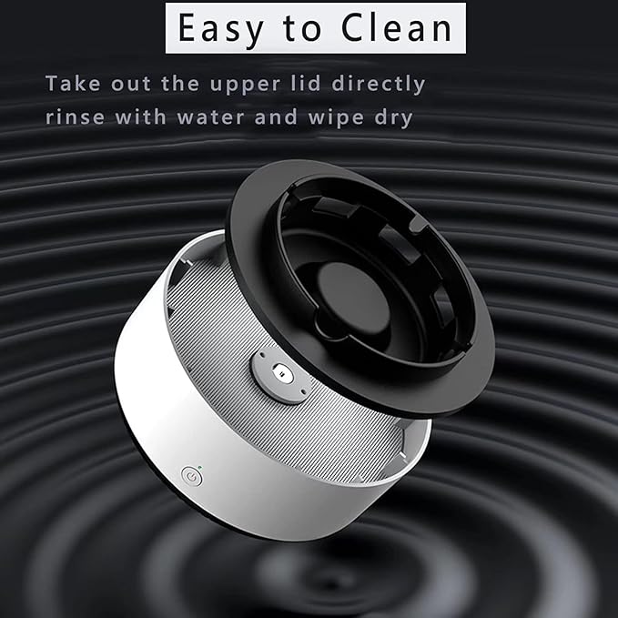 2 in 1 Air Purifier Ashtray Multifunctional Smokeless with Filter,Ashtrays for Cigarettes for Home Indoor Car Office (Grey)