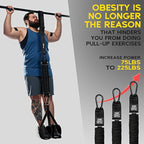 Pull Up Assistance Bands, Adjustable Heavy Duty Resistance Band for Pull Up, 3 Pull Up Bands, Comfortable Fabric Feet/Knee Rest, Assistance Bands for Pull-Up, Home Fitness, Body Stretching