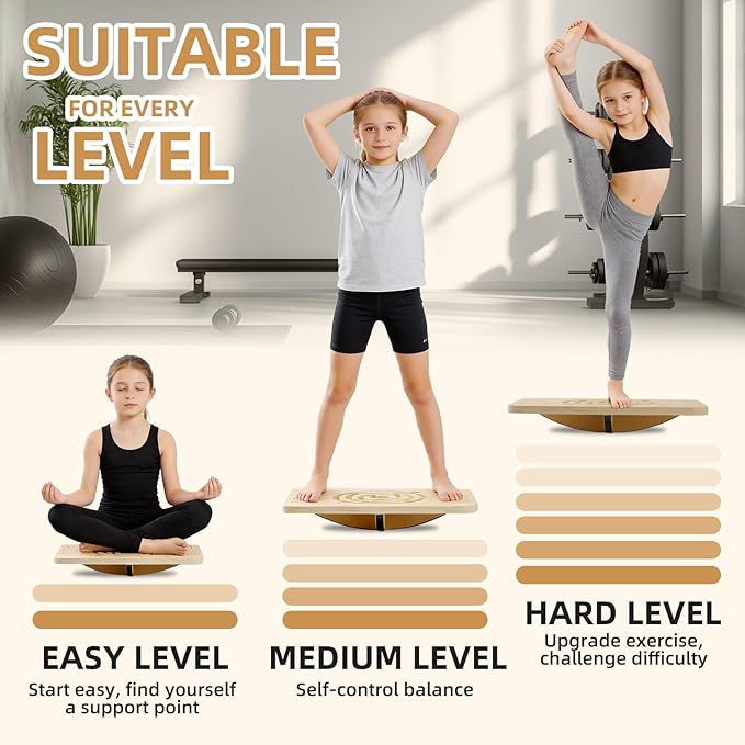 Juoe Maze Balance Board Wobble Board for Kids and Adult,up to 350 Ibs for Coordination Skills Obstacle Courses Sensory Balance Toys for Kids,Professional Rocker Balance Board for Physical Therapy.