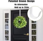 GameXcel 2 Pcs 15" Wreath Hanger for Front Door - Large Wreath Metal Hook for Christmas Wreath Over The Door Hanger - White