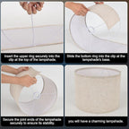 Beige Lamp Shade, Large Drum Lampshade 13''Top X 13'' Bottom X 10'' High, Replacement Lamp Shade Natural Linen Hand Crafted for Table Lamps Floor Lamps Chandelier Lamp, Easy Assembly Required