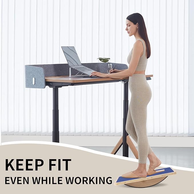 Juoe Balance Board Wobble Board for Adults and Kids - Anti-Slip 350LBS Balance Board for Physical Therapy,Balance Training,Posture Correction,Standing Desk Core Strength Wooden Balance Rocker Board