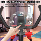 ZeHuoGe Air Walking Elliptical Machine - Foldable Cardio Cross Trainer Glider for Full-Body Low-Impact Exercise with LCD Display Ideal for Home Gym