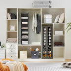 YOUDENOVA Hanging Shoe Organizer, 10-Shelf Closet Shoe Organizers for Closet, Hanging Shoe Storage, Grey, 2 Packs