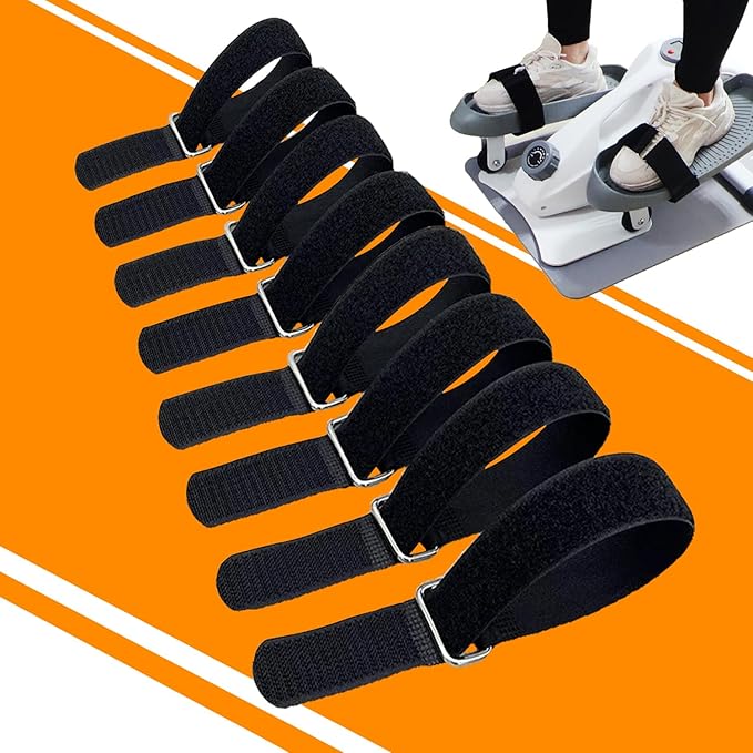 8 Pcs Ellipse Leg Exerciser Machine Pedal Straps, Suitable for Under Desk Elliptical Peddler Foot & Leg Pedal Exercixer for Seniors Fitness Home Sports Accessories