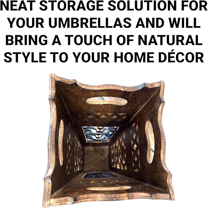 Classic Art Deco style wooden umbrella stand