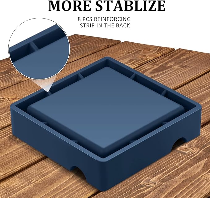 Cigar Ashtray with Large Wide Rests Suit for Any Gauge Cigars,Silicone Cigar Ashtrays for Outdoors Indoor Patio Outside,Unbreakable/Burn-resistant/Non-slip Ashtray (Navy Blue)