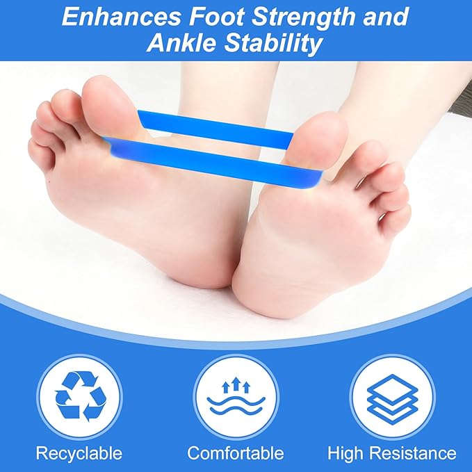 Sibba 5Pcs Toe Resistance Bands Toe Stretcher Bands for Bunion Correction Bunion Relief Toes Strength Foot Exercise Band for Hallux Valgus Yoga Daily Toes Training
