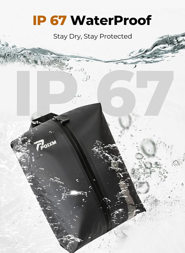 Vacuum Bags for Travel with Pump, Reusable Space Saver Bag, IP67 Waterproof Vacuum Packing Cubes for Travel Suitcases and Backpack (2PC + PUMP)