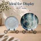 HUJI Sturdy Iron Display Stand Holder for Home Kitchen Decoration Platters, Pictures, Frames and Books. (1, 9")