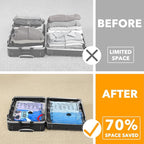 SpaceAid Travel Vacuum Bags for Luggage with Electric Pump, 27 Pack Vacuum Seal Bags for Clothing Travel, Space Saver Compression Bag for Backpack and Suitcase