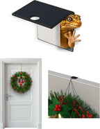 Black No Drilling Required - Universal Wreath Holder for Decorations | Invisible Hook with High-Tech Technology for Door Wreaths & Seasonal Decorations - Hanging Hook for Easy Installation