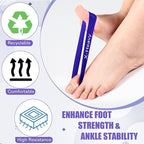 Set of 5 Toe Stretcher Band Separator Spacer Bunion Correction Hallux Valgus Alignment Foot Stretcher Straightener Resistance Loop Yoga Exercise Foot Care with Carry Bag(Purple)