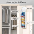 Hat Rack for Door and Closet – Large Capacity Hanging Hat Rack Organizer Holds 30-35 Caps, Over the Door Hat Storage Organizer for Bedroom, Entrance or Dorm, 1 Pack, White