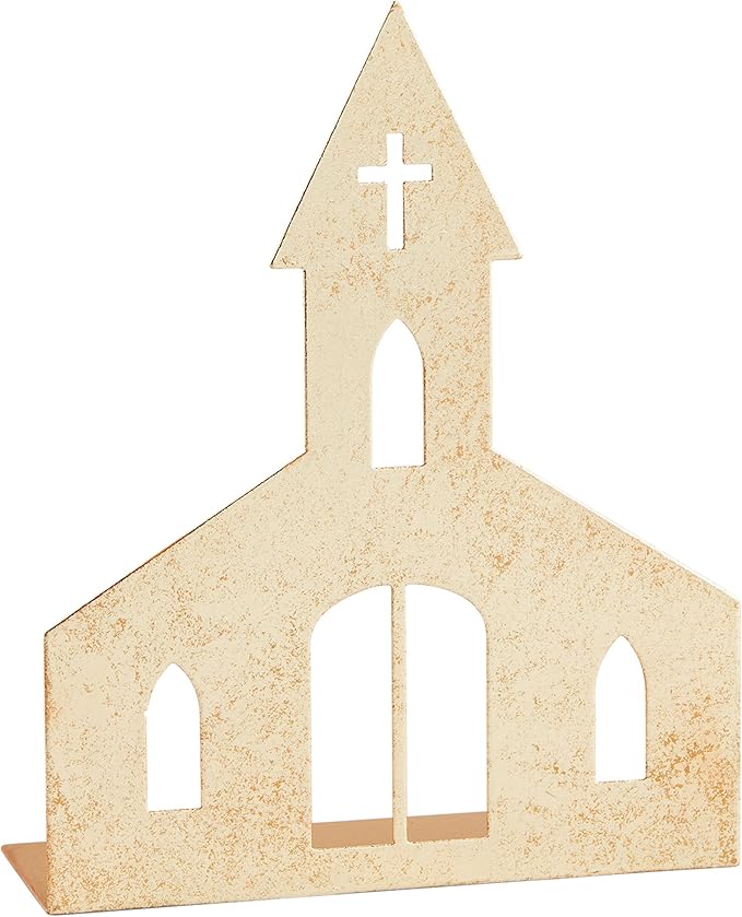 Mud Pie Med Gold Tin Church Table SITTERS