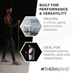 THERABAND Latex Resistance Tubing, Red, Medium Level 2, 100 ft Roll, Professional Grade Resistance Band for Exercise, Upper and Lower Body Workouts, Cut-to-Length, Color-Coded Levels