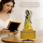 Music Box, Guardian Angel Musical Box Figurine Holding Heart, Sculpted Hand-Painted Music Boxes Figures Wind Up Angel Musical Boxes for Women Girls in Christmas Birthday Anniversary