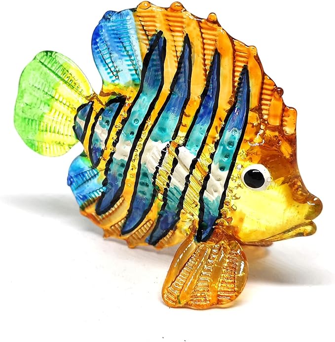 Aquarium Handicraft Miniature Hand Blown Glass Fish Figurine Collectibles