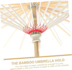 Classical Oil Paper Umbrellas Racks 2pcs Bamboo Stands for Wedding Dance