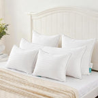 Oubonun 14 x 36 Throw Pillow Inserts, Firm and Fluffy Decorative Pillows for Couch Bed Sofa with Soft Cotton Cover White Cushion with Down Alternative Pack of 1