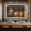 LOAAO 44"x60" LED Bathroom Mirror with Lights, Anti-Fog, Dimmable, Backlit + Front Lit, Lighted Bathroom Vanity Mirror for Wall, Memory Function