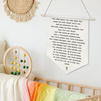 The Lord Bless You Scripture Wall Hanging Banner,Christian Canvas Poster with Wooden Rod, Bible Verse Wall Art for Blessing Home Decor, Faith Gift for Women, Family, or Church, 11x16 Inch (KD12)