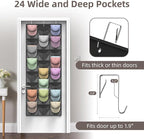 Hat Organizer Racks for Baseball Caps, 24 Deeper Pockets Baseball Hat Rack, Cap Rack, Hat Rack for Door with 3 Hooks