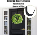 GameXcel 15" Wreath Hanger for Front Door - Large Wreath Metal Hook for Christmas Wreath Over The Door Single Hook, Black