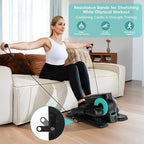 Under Desk Oval Machine, Morelax Oval Leg Exerciser for Elderly Assembly, Quiet Portable Electric Sit Pedal Exerciser with Resistance Band, Remote Control and 12 Adjustable Speeds